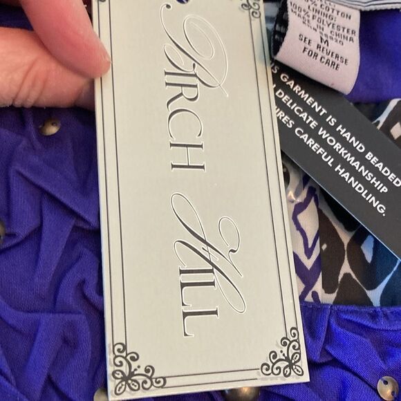 Birch Hill BNWT 90s Y2k studded purple blazer w/ pockets and hook closures - Picture 8 of 11